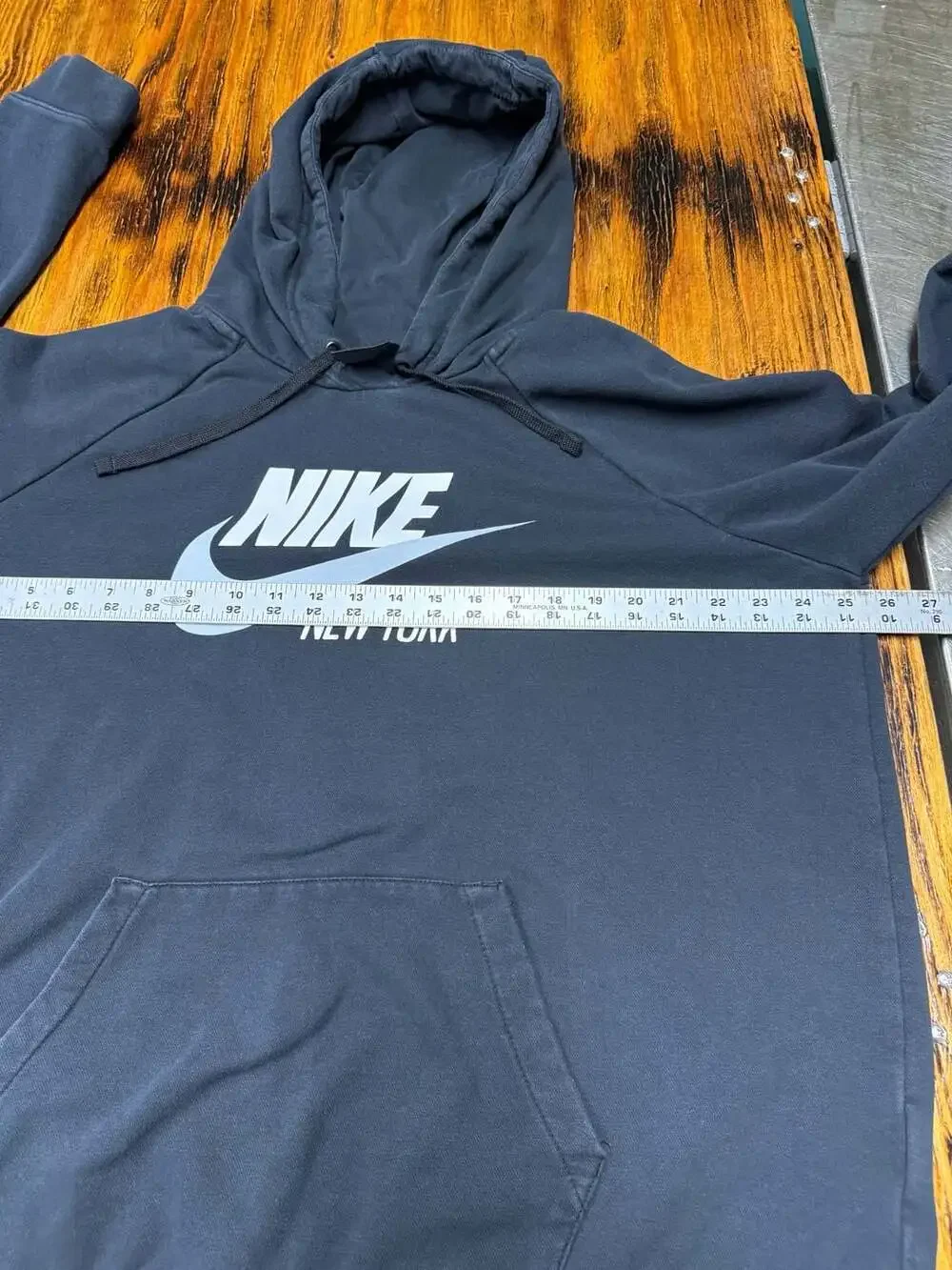 Nike New York Hoodie Size XXL Black Pullover Sweatshirt Spell Out